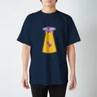 yumyumcommuneの仲間だと思われて宇宙人に連れ去られるタコ スタンダードTシャツ