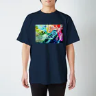 志瓜のSUZURIのひかり色ウミガメ スタンダードTシャツ