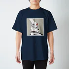 おんぶのなでねこちゃん（アメショ） スタンダードTシャツ