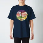 もしもしこちら文鳥の文鳥と空飛ぶ小松菜 Regular Fit T-Shirt