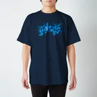 ジェーンのみせ(いっ福商店)のAWAODORI迷彩BLUE スタンダードTシャツ