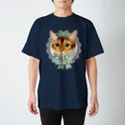 ぐるぐる洋品店のおしゃれリボンベレー猫ちゃん Regular Fit T-Shirt