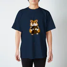 Lichtmuhleのヨーロッパハムスターのイラスト スタンダードTシャツ