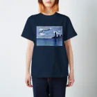  二階堂響輔の絵画「竜と塔と湖」 Regular Fit T-Shirt