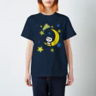 M&A withUの月とフェレット（シルバー） スタンダードTシャツ