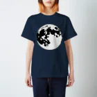 月蝕雑貨のモノクロの月 スタンダードTシャツ