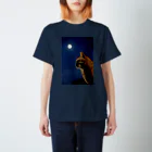 シッポ追いの猫写真店のつきねこ Supermoon Regular Fit T-Shirt