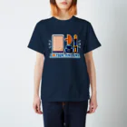 Mirino Merino（めりの）のI LOVE FOUNTAIN PENS（ドット絵） スタンダードTシャツ