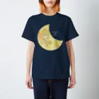 ShikakuSankakuのお月さまもぐもぐ(黒地用) スタンダードTシャツ