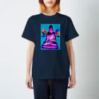 kahoabe_artworks_shopのgranfa indian Butta スタンダードTシャツ