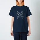 あめふろ_SUZURI支店のnekochan_white スタンダードTシャツ