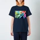 志瓜のSUZURIのひかり色ウミガメ スタンダードTシャツ