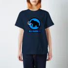 Wild  MammothのWM Tシャツ　紺×青 Regular Fit T-Shirt