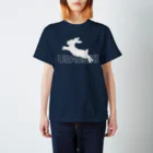 【USAGISKI】(ウサギスキー)のUSAGISKI白ロゴTシャツ スタンダードTシャツ