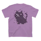 イラスト MONYAAT のバックプリント ネコ ドット絵のネコで描いたネコ スタンダードTシャツの裏面