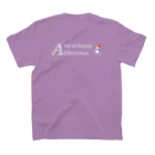 月夜のタツノオトシゴのAnd so happy Christmas Regular Fit T-Shirtの裏面