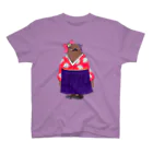ヤママユ(ヤママユ・ペンギイナ)の着物ぺんぎんーいずれはキングヒナか杜若ー Regular Fit T-Shirt