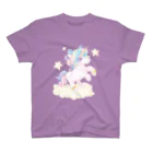 兎工房：宇佐兎三(うさうさん)ショップのUNICORN PONY ユニコーン・ポニー　ファンシー スタンダードTシャツ