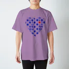 音楽と和の雑貨屋　たむたむの【ドラムの日2022】ドラム市松ハート スタンダードTシャツ