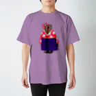 ヤママユ(ヤママユ・ペンギイナ)の着物ぺんぎんーいずれはキングヒナか杜若ー Regular Fit T-Shirt
