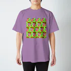 Mieko_Kawasakiの魅惑のフライドポテト🍟　GULTY PLEASURE FRENCH FRIES GREEN スタンダードTシャツ