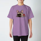 揺れるブヒ犬 Wiggly Pooch のふて寝のフレブル スタンダードTシャツ