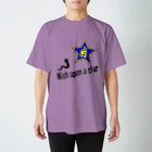 Yuko’ｓ Galleryの【開運祈願】星に願いを！ Wish upon a star! 巳年生まれ守護梵字アン スタンダードTシャツ