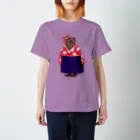 ヤママユ(ヤママユ・ペンギイナ)の着物ぺんぎんーいずれはキングヒナか杜若ー Regular Fit T-Shirt