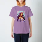 metaのライラックの花の妖精・精霊の少女の絵画 Regular Fit T-Shirt