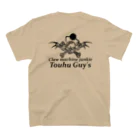 touhu_channelの【Guy's】スタンダードTシャツ とうふちゃんねるオリジナル 前は線画のとうふキャラで後ろはスカルデザイン Regular Fit T-Shirtの裏面