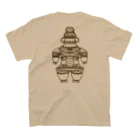 神話の旅人の遮光器土偶　金 （前姿と後姿）  Regular Fit T-Shirtの裏面