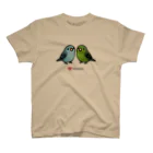 Cody the LovebirdのChubby Bird 仲良しサザナミインコ Regular Fit T-Shirt