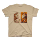 猫の世界のアールヌーボーな双子猫 スタンダードTシャツ