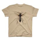 かわさきしゅんいち@絵本作家・動物画家のクロアナバチ　Sphex argentatus fumosus  Regular Fit T-Shirt