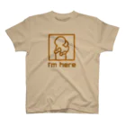 charlolのそばにいるよ　ブラウン Regular Fit T-Shirt