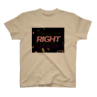 PHANT-ﾌｧﾝﾄ-のRIGHT/くすみ、黒 Regular Fit T-Shirt