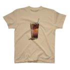 ミウラエツコの黄昏時のアイスコーヒー。時々落ち猫 Regular Fit T-Shirt