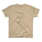 Le souffle blanc@SUZURIのJackalope  series  【雄鹿】 手影絵 Regular Fit T-Shirt
