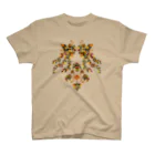 麻の【正倉院】花喰鳥文様 スタンダードTシャツ