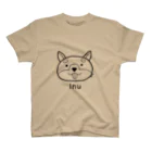 MrKShirtsのInu (犬) 黒デザイン Regular Fit T-Shirt