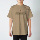 Airy Blueのシンプルラインシェルティーズ（黒） Regular Fit T-Shirt