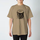 猫カフェラグドール（大阪難波）のニックを応援し隊！モノクロ スタンダードTシャツ
