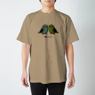 Cody the LovebirdのChubby Bird 仲良しサザナミインコ Regular Fit T-Shirt