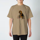 beagle meter the shopのLife is better with a BEAGLE　(トライカラー) Regular Fit T-Shirt