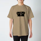 ブヒーズのtwin pug スタンダードTシャツ