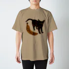 喫茶こぐまやの完熟バナナとサビ猫さん スタンダードTシャツ