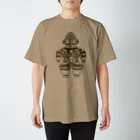 神話の旅人の遮光器土偶　金 （前姿と後姿）  Regular Fit T-Shirt