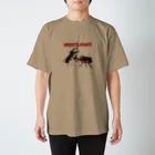 セカイワールドのカブトムシとクワガタ　レスリング スタンダードTシャツ