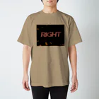 PHANT-ﾌｧﾝﾄ-のRIGHT/くすみ、黒 Regular Fit T-Shirt