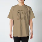 イラスト MONYAAT のいつも見ている ポメラニアン L スタンダードTシャツ